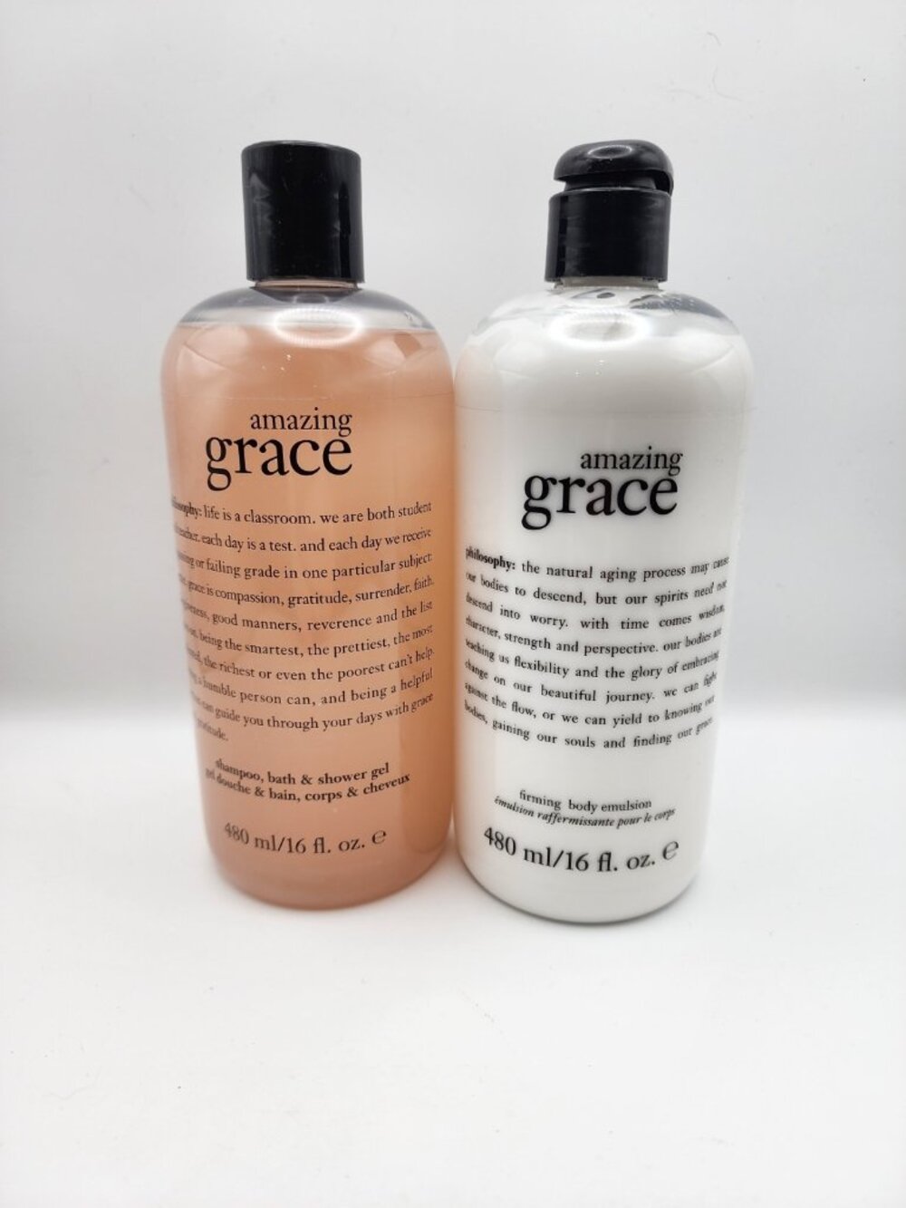 Philosophy Amazing Grace Firming Body Emulsion Bath & Shower Gel Duo 16oz Set